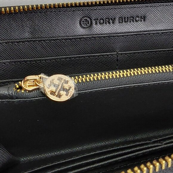 TORY BURCH ROBINSON FULL-ZIP LONG WALLET LEATHER - Picture 11 of 16